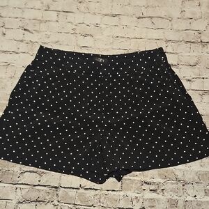 Loft Polka Dot Black Shorts Size Petite 2p